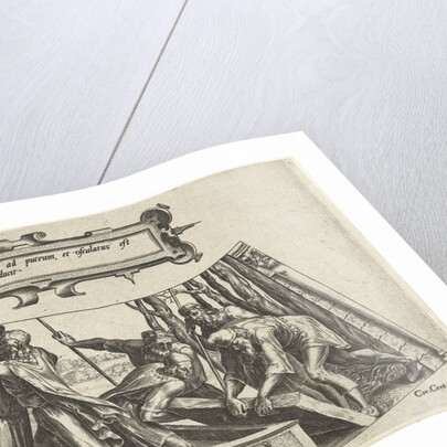 The Meeting of Jacob and Rachel at the well by Julius Goltzius