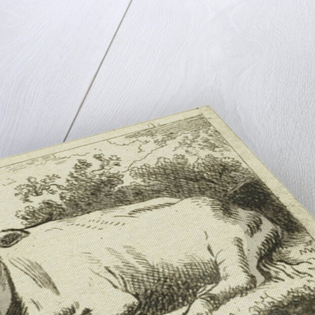 Lying cow by Johannes van Cuylenburgh