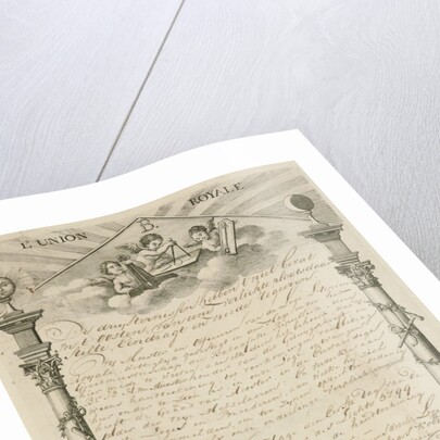 Diploma of the Masonic Lodge l'Union Royale in The Hague by Paulus Constantijn la Fargue
