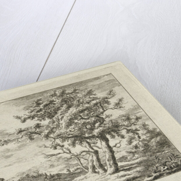 Hunters with a dog on a path by Carel Lodewijk Hansen