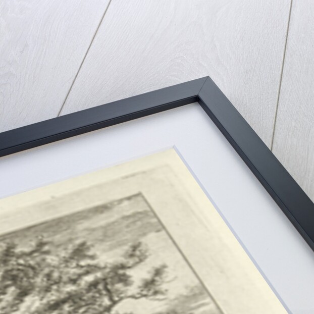 Hunters with a dog on a path by Carel Lodewijk Hansen