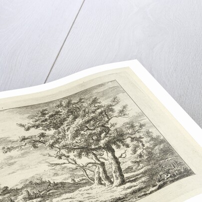 Hunters with a dog on a path by Carel Lodewijk Hansen