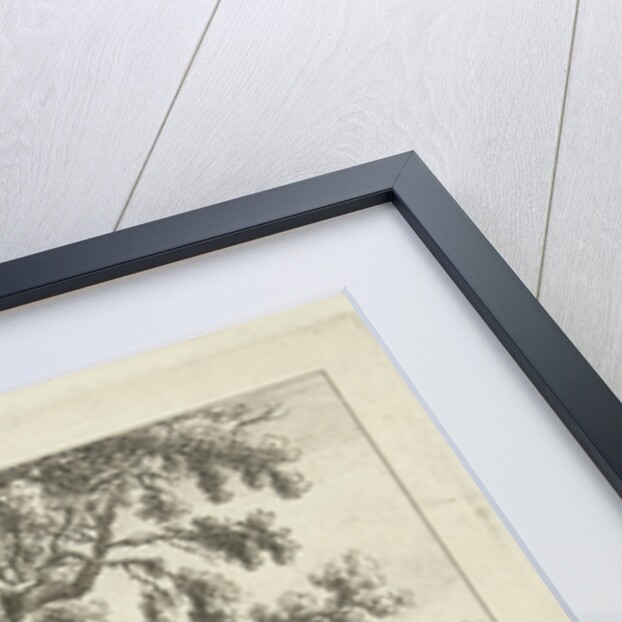 Fisherman in a river landscape by Carel Lodewijk Hansen