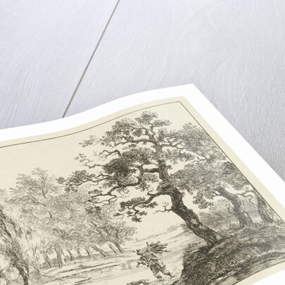 River Landscape with a wood gatherer by Carel Lodewijk Hansen