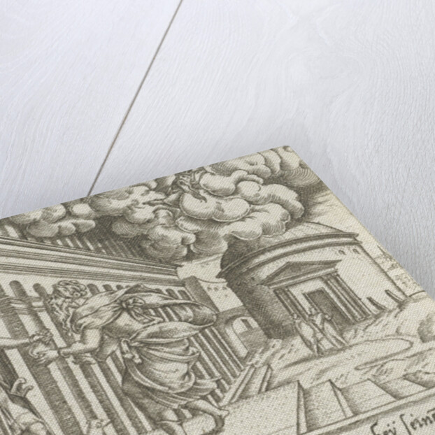 Abraham gives Abimelech the money back to Sara by Cornelis Bos