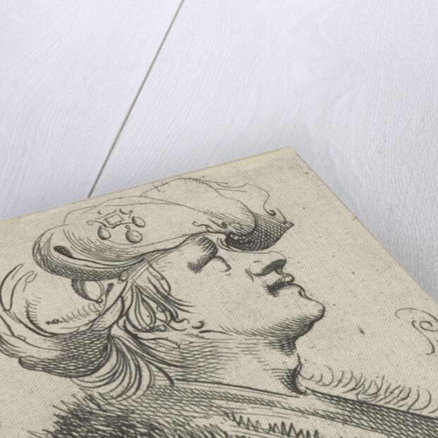 Head of a young man with a pearl turban on his head by Pieter Jansz. Quast