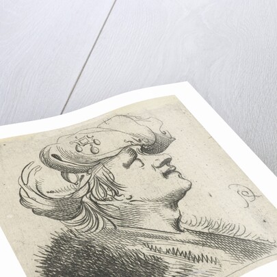 Head of a young man with a pearl turban on his head by Pieter Jansz. Quast