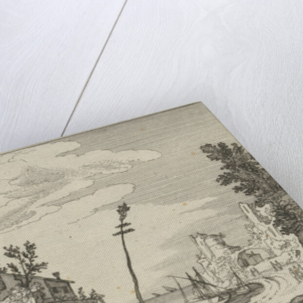 Roman ruins by the sea by Claes Jansz. Visscher II