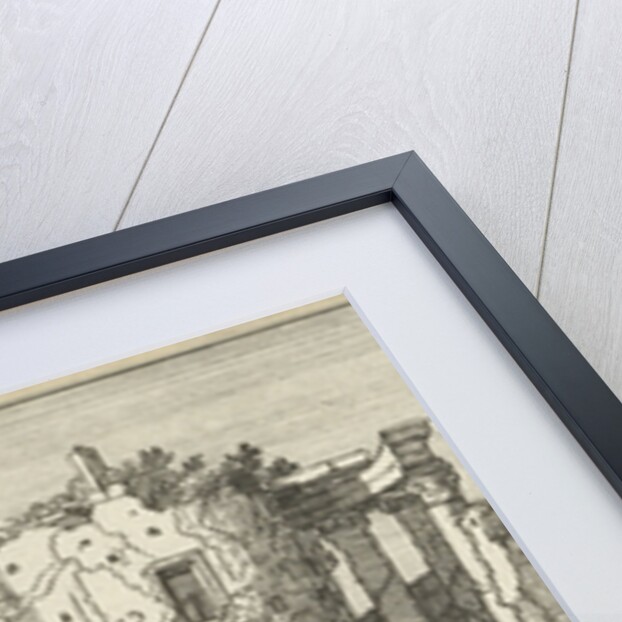 Ruins of a temple surrounded by columns by Claes Jansz. Visscher II