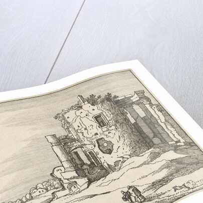 Ruins of a temple surrounded by columns by Claes Jansz. Visscher II