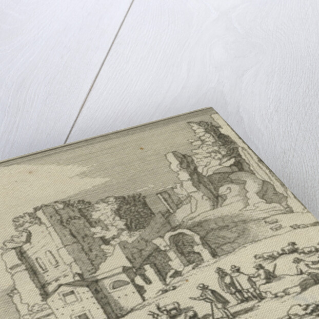 Cattle between Roman ruins by Claes Jansz. Visscher II