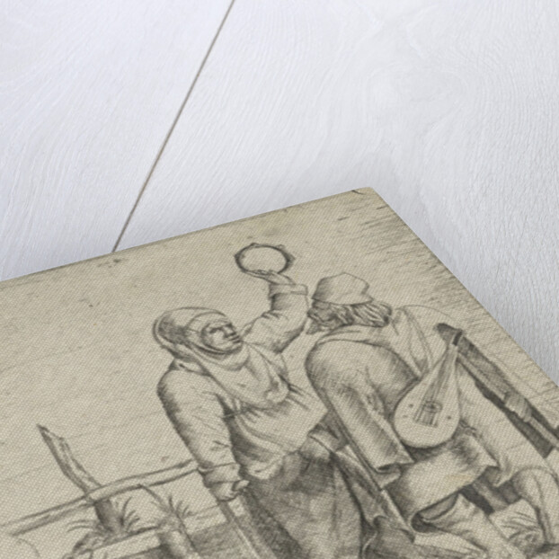 Two crippled dancers and musicians by Cornelis Massijs