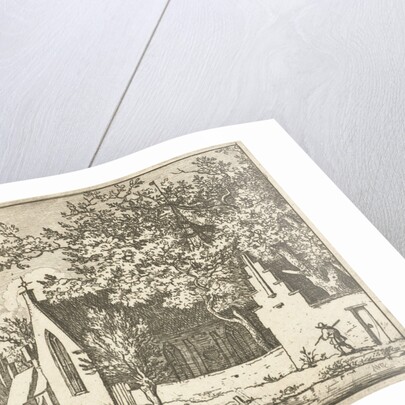 Swineherd near church by Allaert van Everdingen