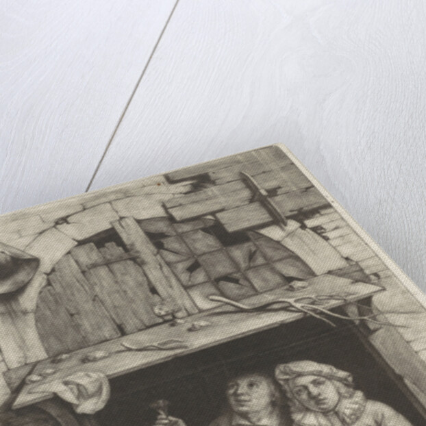 Three smokers in a window by Nicolaes van Haeften