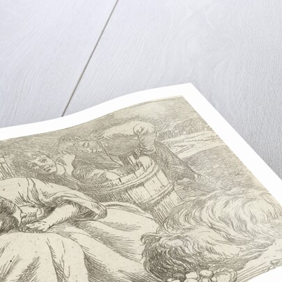 Old woman delouses a girl by Jan van Ossenbeeck