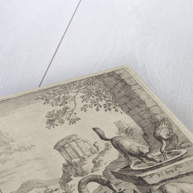 Fable of the fox and the crane by John Ogilby