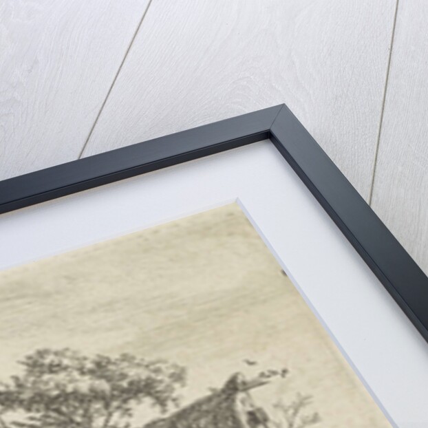 House on a path on a hill by Anthonie Waterloo