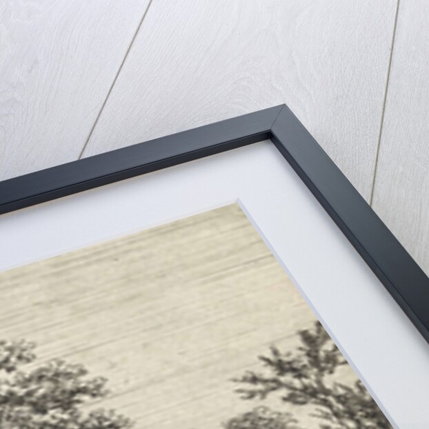 Figures at a stone bridge by Anthonie Waterloo