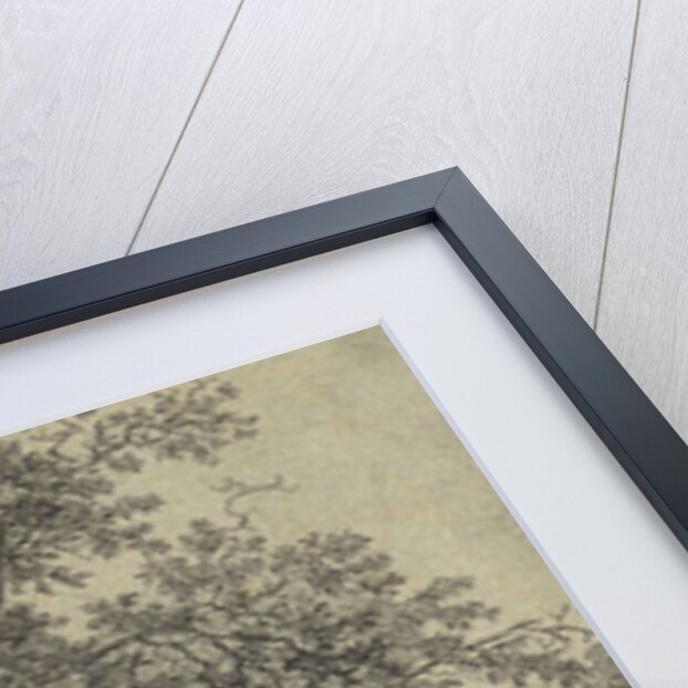 Man with a dog in a forest by Anthonie Waterloo