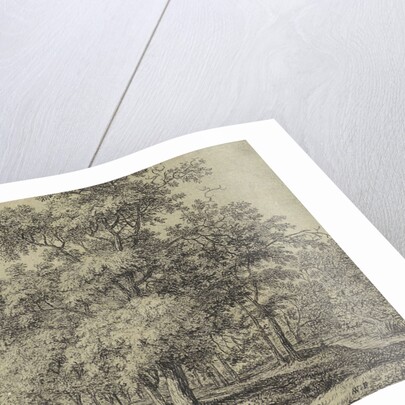 Man with a dog in a forest by Anthonie Waterloo