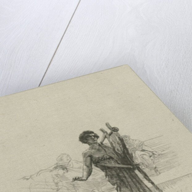 A man stands in a field by Lourens Alma Tadema