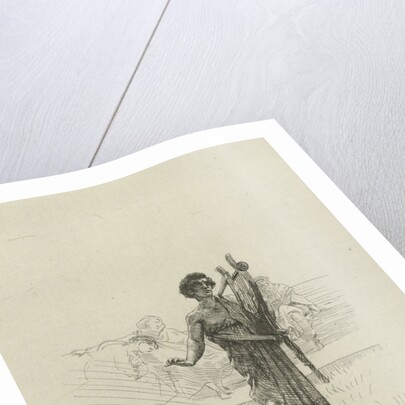 A man stands in a field by Lourens Alma Tadema