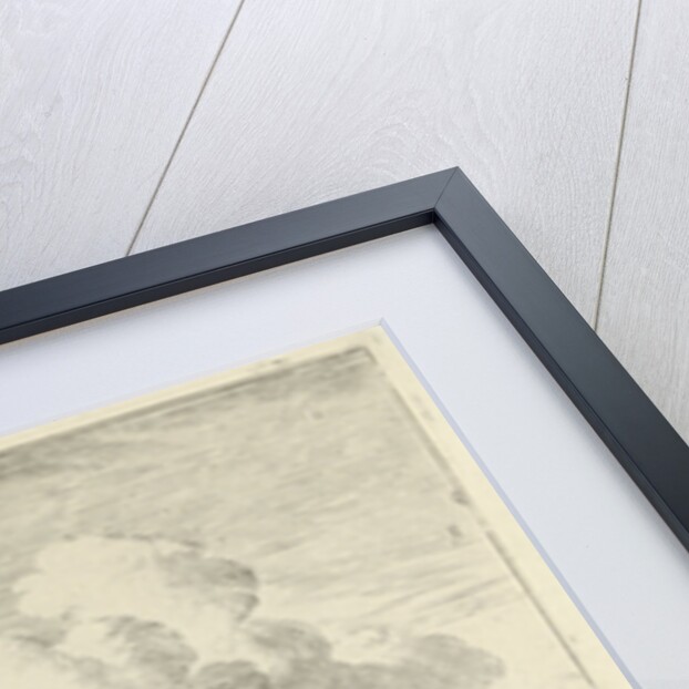 Shepherds with dog near a ruin by Hermanus Fock