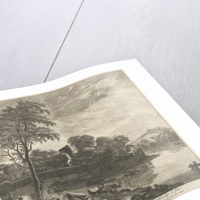 Hunters on horseback riding on a road by Pieter Nolpe