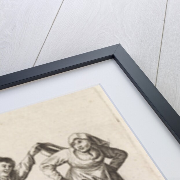 Two pairs of farmers dancing by Pieter Jansz. Quast