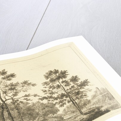 Forest trail in hilly landscape by Johannes Franciscus Christ