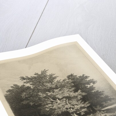 Figures at a forest edge by Remigius Adrianus Haanen