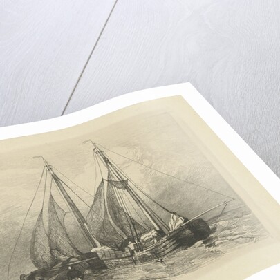 Sailing on a beach by Charles Rochussen