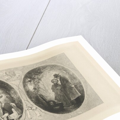 Two ovals with young and old couple by Frans Buffa en Zonen