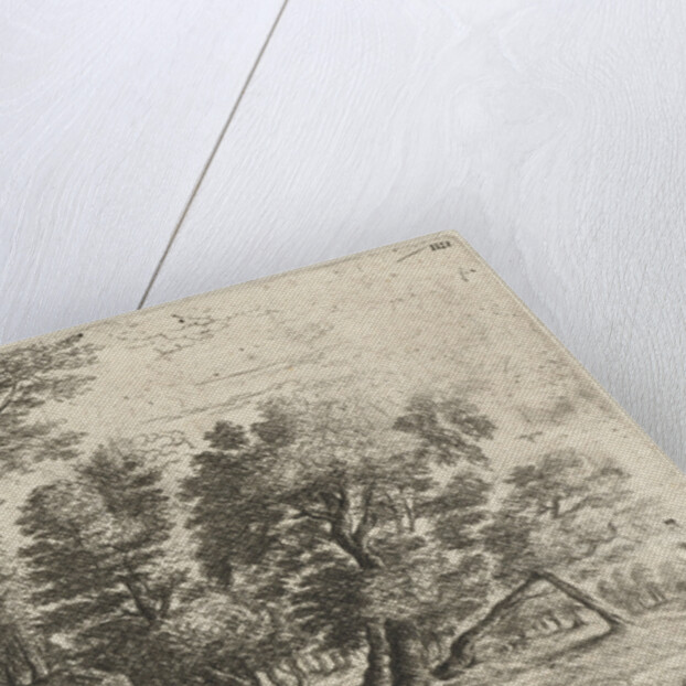 Wooded landscape with a seated shepherd and a boy playing on a flute by Philips Augustijn Immenraet