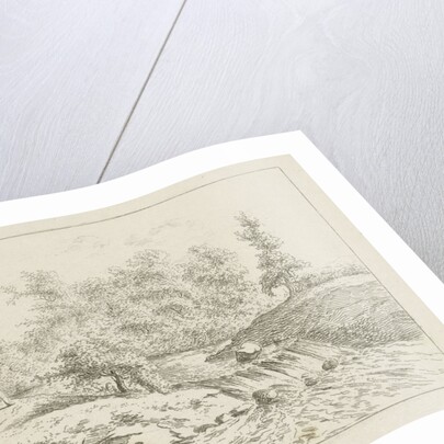 Man with a waterfall by baron Reinierus Albertus Ludovicus van Isendoorn à Blois