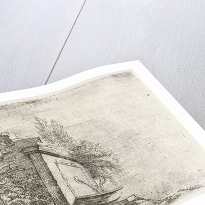 Fountain against crumbling wall by baron Reinierus Albertus Ludovicus van Isendoorn à Blois