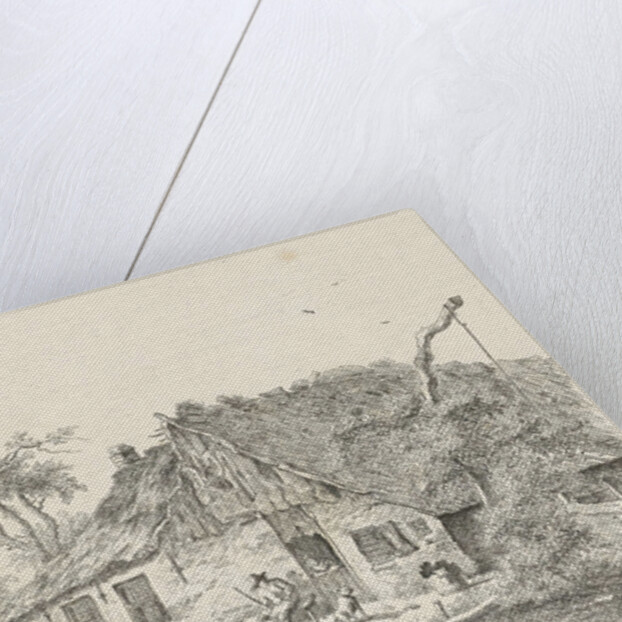 Farm with farmer and rancher by Egbert van Drielst