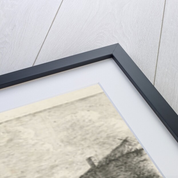 Fisherman at a bridge by baron Reinierus Albertus Ludovicus van Isendoorn à Blois