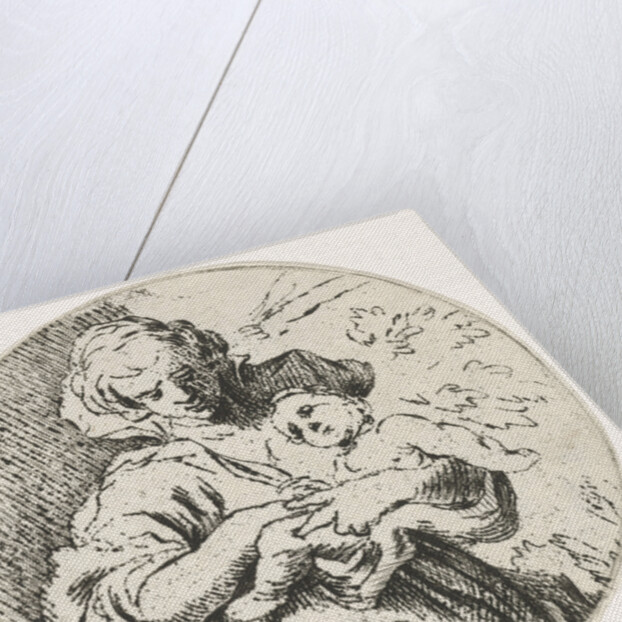 Woman with child in arms by Caspar Jacobsz. Philips