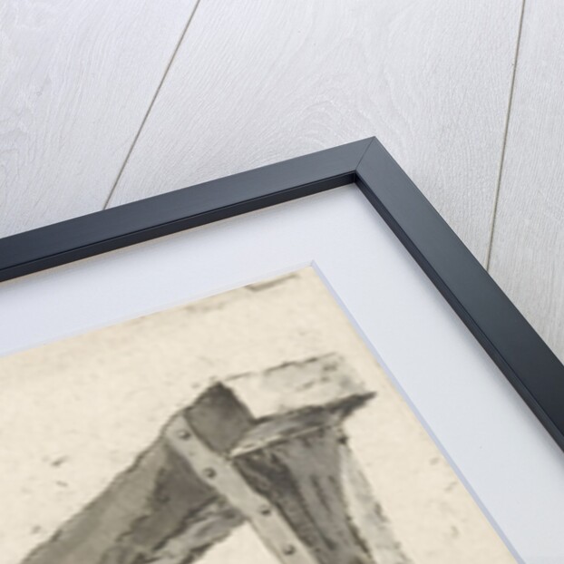 Two posts, with a bar above it, in the water by Anonymous