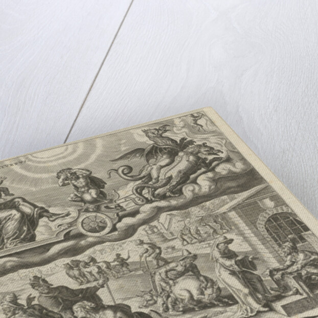 The planet Saturn and its children by Joannes Galle