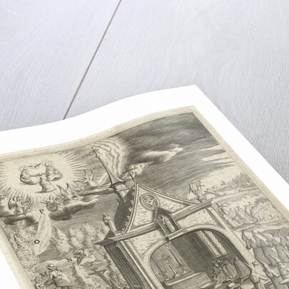 A man kneels before Christ who shows him his wounds by Boëtius Adamsz. Bolswert