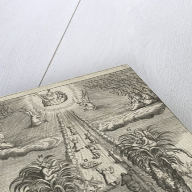 A man looks at his good works and noticing what he has to do and which way to go in the future by Boëtius Adamsz. Bolswert