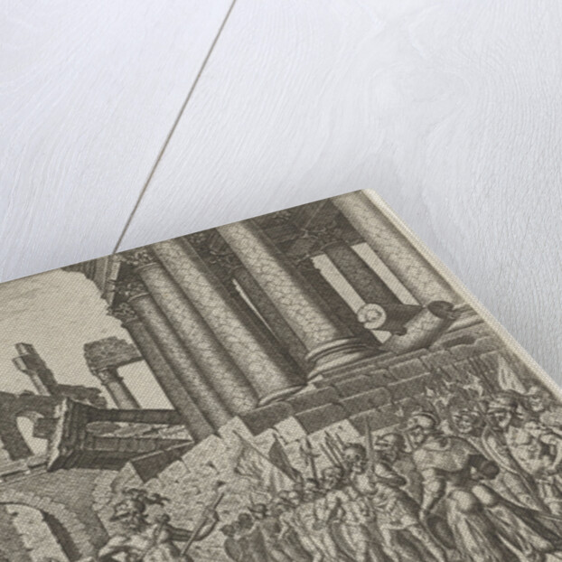 The people of Israel divided between Omri and Tibni by Philips Galle