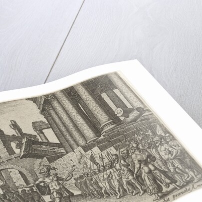 The people of Israel divided between Omri and Tibni by Philips Galle