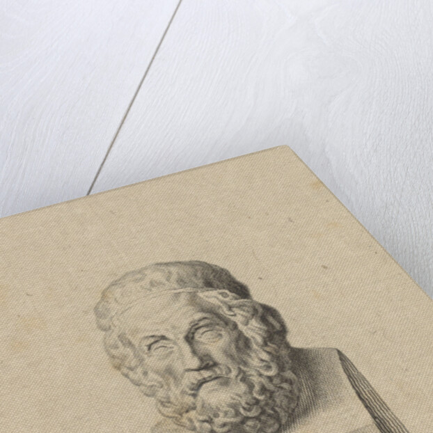 Bust of the Greek poet Homer by P. Mottet