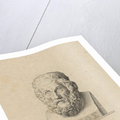 Bust of the Greek poet Homer by P. Mottet