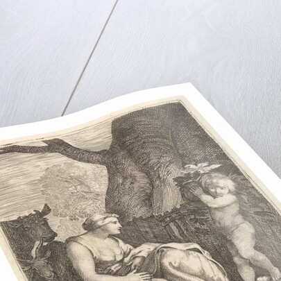 Seated woman and child by Matheus Moysesz. van Wtenbrouck