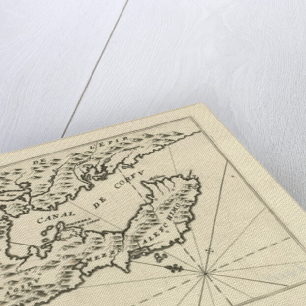 Map of the island of Corfu Greece by Jacob Peeters