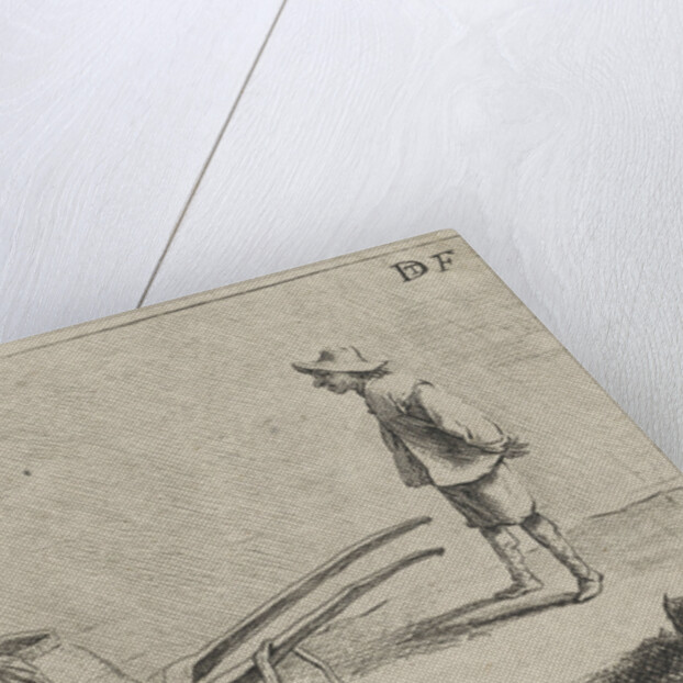 Man with a wheelbarrow by Anonymous